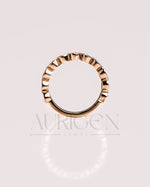 ¾ Eternity Milgrain Set East West Pear Moissanite and Leb Diamond Band