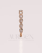 ¾ Eternity Milgrain Set East West Pear Moissanite and Leb Diamond Band