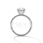 Simple and Stunning Round Cut Moissanite Ring in 14K Solid Gold