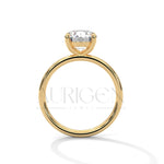Simple and Stunning Round Cut Moissanite Ring in 14K Solid Gold