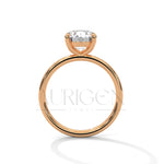 Simple and Stunning Round Cut Moissanite Ring in 14K Solid Gold