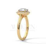 Dazzling 2.0 CT Round Cut Halo Diamond Engagement Ring in 14K Solid Gold