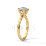 Classic 6-Prong Set 2.00 CT Round Cut Solitaire Engagement Ring in 14K Solid Gold
