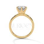 Classic 6-Prong Set 2.00 CT Round Cut Solitaire Engagement Ring in 14K Solid Gold