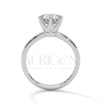 Classic 6-Prong Set 2.00 CT Round Cut Solitaire Engagement Ring in 14K Solid Gold