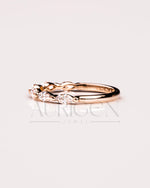 14K Solid Gold Marquise Cut Moissanite & Leb Diamond Half Eternity Band