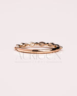 14K Solid Gold Marquise Cut Moissanite & Leb Diamond Half Eternity Band