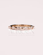 14K Solid Gold Marquise Cut Moissanite & Leb Diamond Half Eternity Band