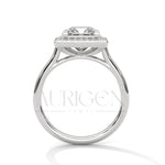 2.0 CT Princess Cut Diamond Engagement Ring with Halo in 14K Solid Gold