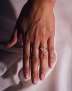 Toi Et Moi Princess and Pear Cut Moissanite & Lab Grown Diamond Engagement Ring