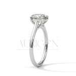 The Classic Oval Cut Moissanite Diamond Ring in 14K Solid Gold