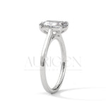 Emerald Cut Solitaire Diamond Engagement Ring in 14K Solid Gold