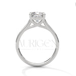 Cushion Cut Solitaire Engagement Ring in Classic 14K Solid Gold
