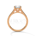 Minimalist 2.0 CT Round Diamond Solitaire Engagement Ring in 14K Solid Gold