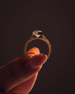Bezel Setting Hexagon Cut Lab Grown and Moissanite Diamond Ring