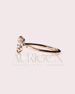 Classic Round Cut Solitaire Ring in 14K Solid Gold-Lab Grown and Moissanite Diamond