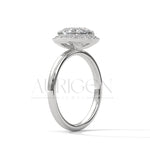 Sparkly 2.00 CT Oval Cut Moissanite Diamond Halo Engagement Ring