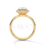 Sparkly 2.00 CT Oval Cut Moissanite Diamond Halo Engagement Ring