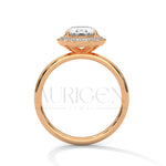 Sparkly 2.00 CT Oval Cut Moissanite Diamond Halo Engagement Ring