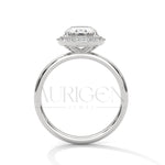 Sparkly 2.00 CT Oval Cut Moissanite Diamond Halo Engagement Ring