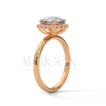 2 CT Round Brilliant Halo Diamond Ring in 14K Solid Gold