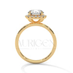 2 CT Round Brilliant Halo Diamond Ring in 14K Solid Gold