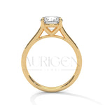 Minimalist 2.0 CT Round Diamond Solitaire Engagement Ring in 14K Solid Gold