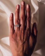 Timeless Sparkle: Princess Cut Moissanite and Lab Grown Diamond Ring