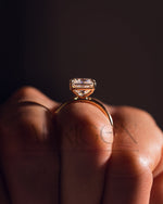 Timeless Sparkle: Princess Cut Moissanite and Lab Grown Diamond Ring