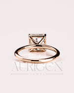 Timeless Sparkle: Princess Cut Moissanite and Lab Grown Diamond Ring