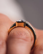 Timeless Emerald Cut Lab Grown and Moissanite Diamond Ring – Bezel Setting 14K Solid Gold