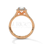 1 Ct Round Brilliant Diamond Ring with Twisted Pave Band