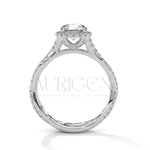 1 Ct Round Brilliant Diamond Ring with Twisted Pave Band