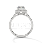 2 Ct Luxury Emerald Diamond Ring with Pave Halo Diamond