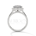 2 Ct Heart Shaped Diamond Halo Engagement Ring in 14K Solid Gold