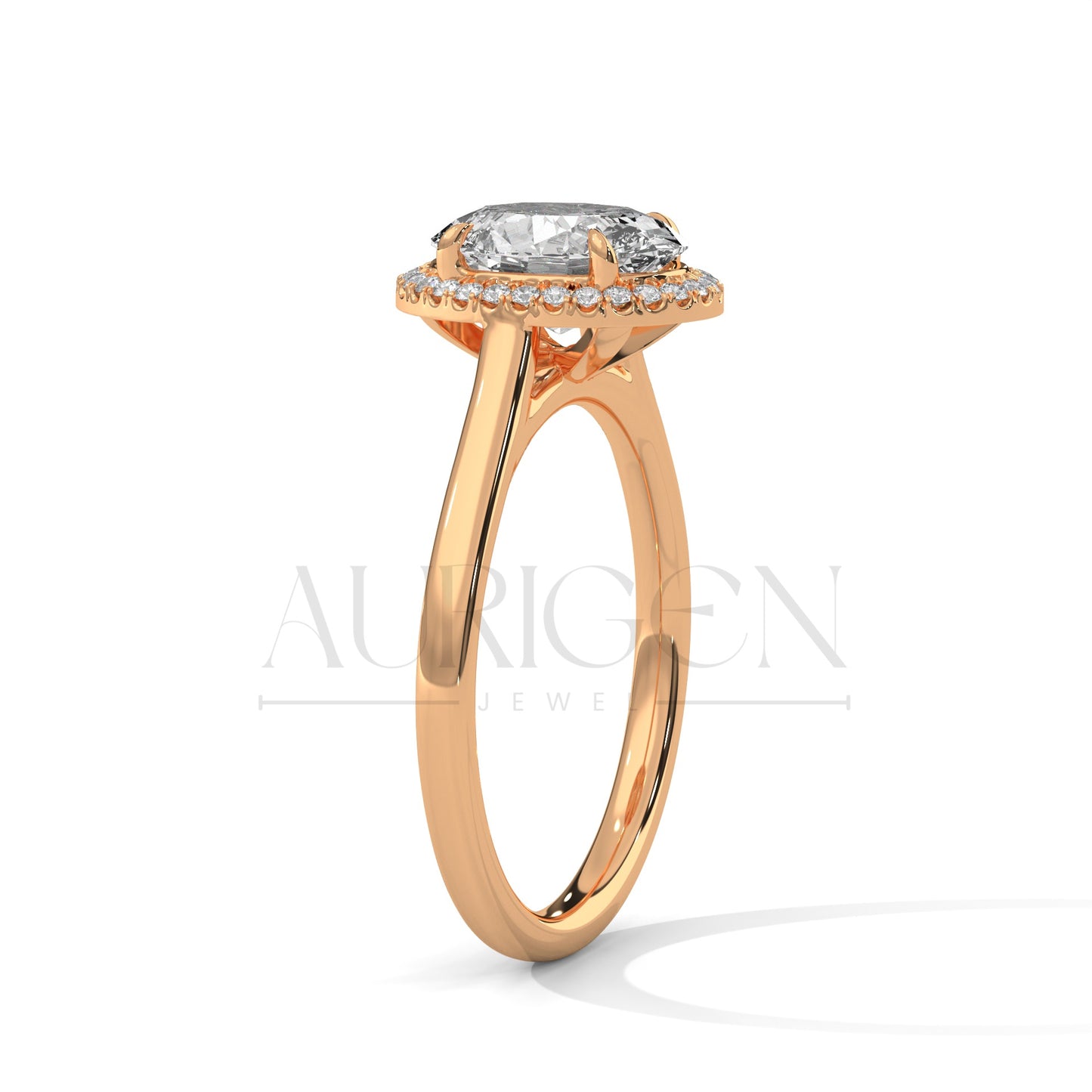 Modern 2.00 CT Oval Cut Diamond Engagement Ring with Halo