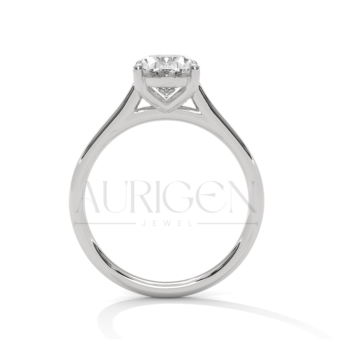 The Classic Oval Cut Moissanite Diamond Ring in 14K Solid Gold