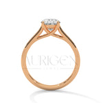 2 Ct Classic Oval Solitaire Diamond Ring in 14K Solid Gold