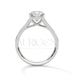 Elegant Cushion Cut Ring in 14K Solid Gold with Pave Diamonds