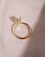 Elongated Cushion Cut Moissanite and Lab Grown Diamond Ring