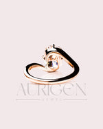 Unique Compass 4 Prong Set Elongated Cushion Cut Moissanite and Lab Grown Diamond Ring
