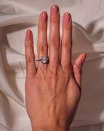 Bezel Setting Minimalist Emerald Cut Diamond Ring 14K White Gold Solitaire Ring