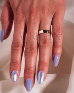 Unisex 14K Solid Gold Simple Wedding or Stack Band