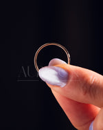 Unisex 14K Solid Gold Simple Wedding or Stack Band