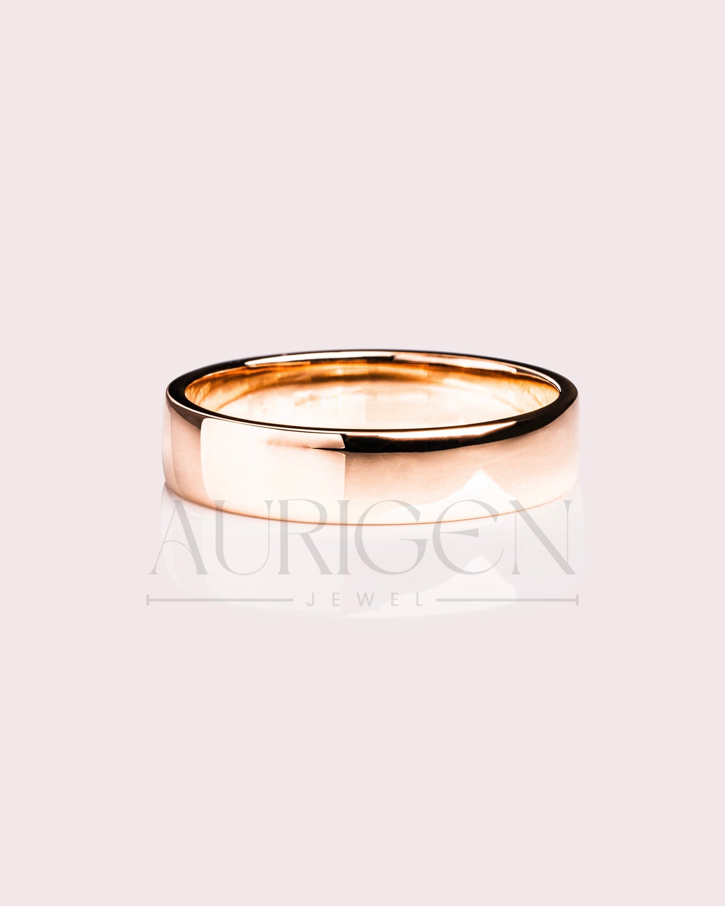 Unisex 14K Solid Gold Simple Wedding or Stack Band