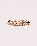 Twisted Rope 14K Solid Gold Band Perfect for Stacking Band