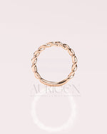 Twisted Rope 14K Solid Gold Band Perfect for Stacking Band