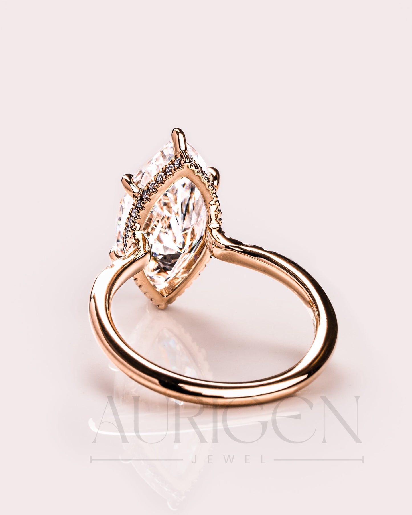 2.5 Ct Marquise Cut Moissanite Engagement Ring 6-Prong Set With Side Diamond 14K Solid Gold Ring