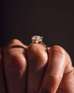 2.5 Ct Marquise Cut Moissanite Engagement Ring 6-Prong Set With Side Diamond 14K Solid Gold Ring