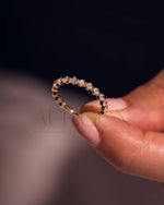 Asscher Cut Moissanite and Leb Diamond Band in 14K Solid Gold – ¾ Eternity Band